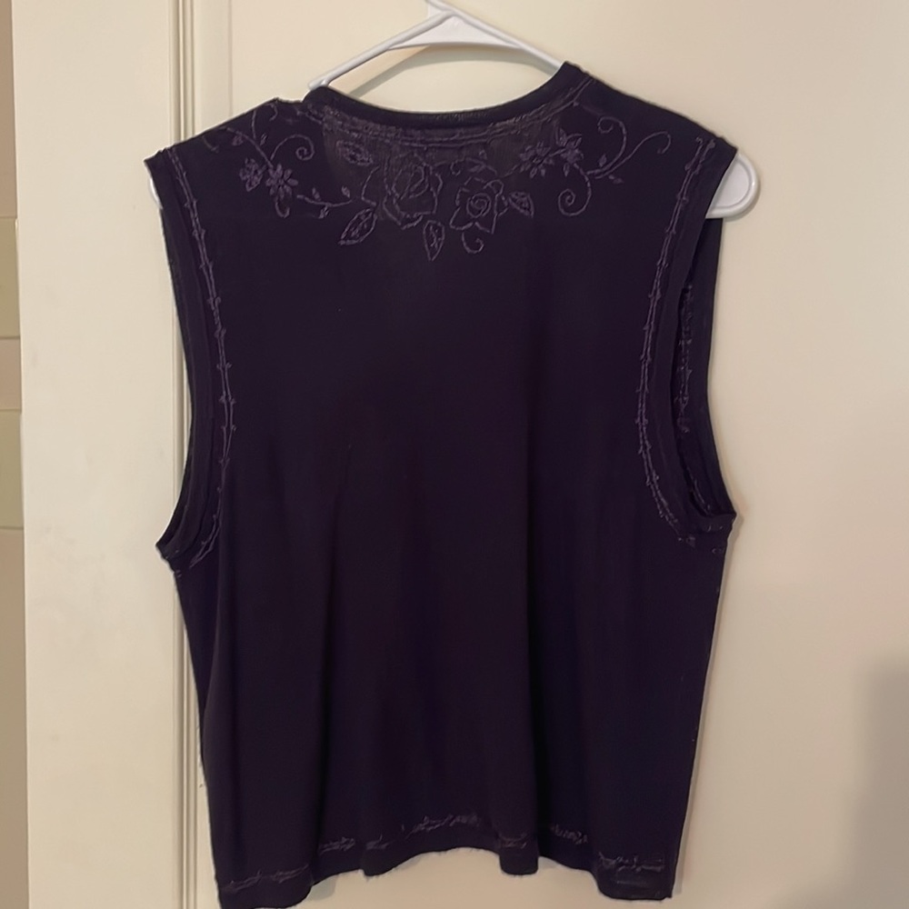 Purple Embroidered Tank Top - Picture 6 of 6